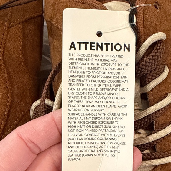 GU Brown Double Shoe Lace Flat Sneakers/NWT/7.5 - Picture 9 of 13